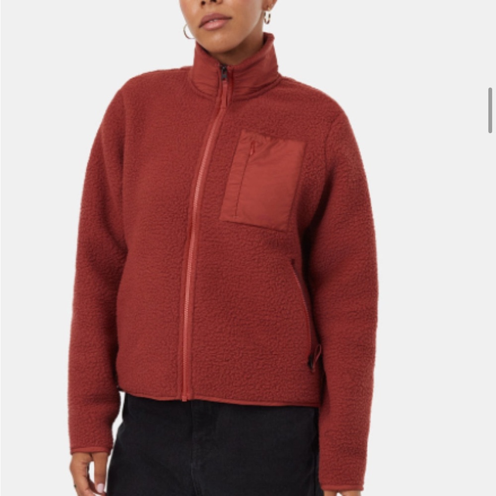 tentree Warm Brick Teddy Jacket